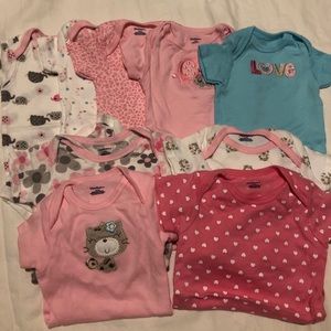 Set of 9 Gerber onesies, 3-6mo.